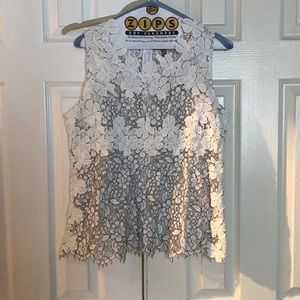Lace peplum top - Anthropologie - Size M